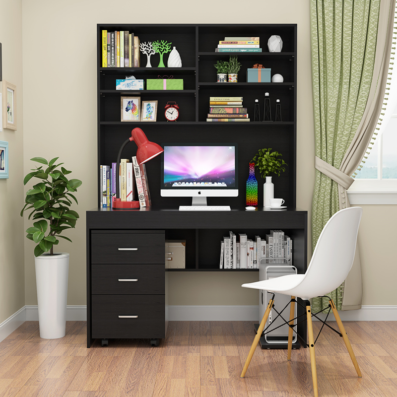 Desk bookshelf combination Computer desk Desktop bookcase One bedroom Simple home student study desk Desk