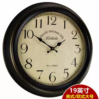 American country mute wall clock living room European creative retro decorative art clock personality wall clock atmospheric clock