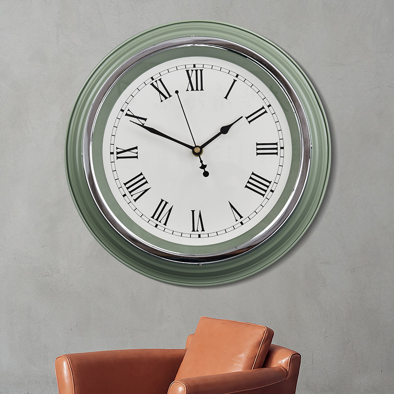 Nordic fashion modern minimalist personality living room mute wall clock British creative American retro wall watch European clock