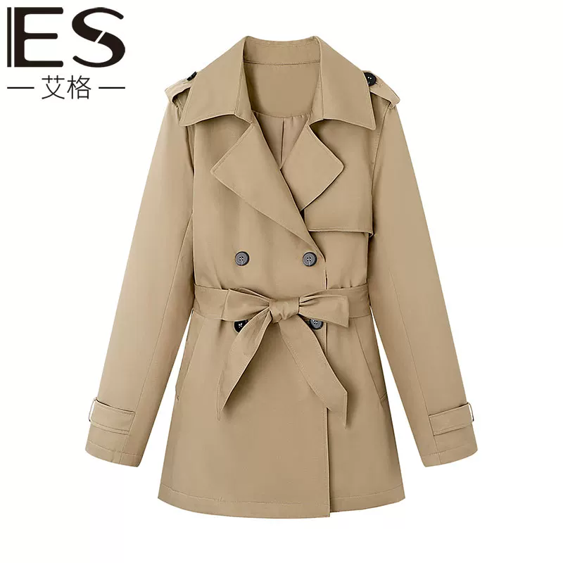 Etam/ Осень однотонное плащ-плащ, куртка, ES202, slim fit, для подростков