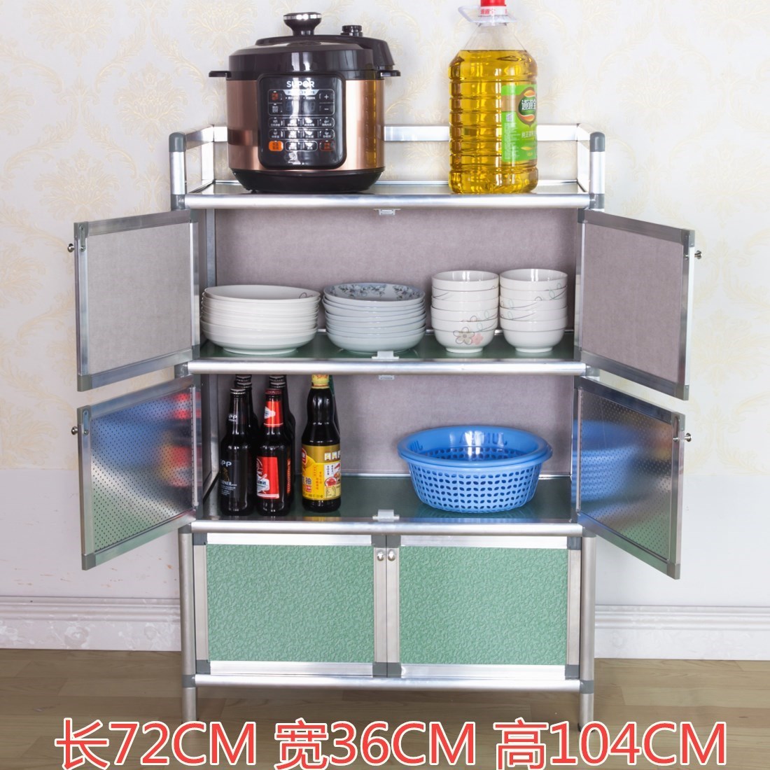 Cupboard household economy vertical kitchen large capacity cupboard anti-cockroach cupboard storage layered simple out