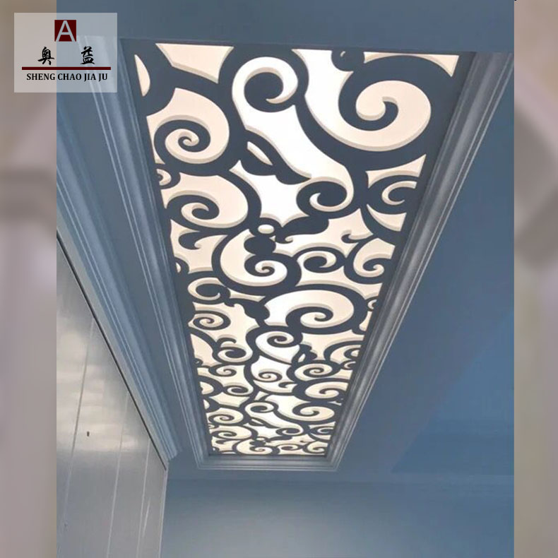 Carved Board Hollow Out Decorative Pvc Ceiling Wood Plastic Panel Tv Background Wall European Style Lattice Partition Screen Through The Flower