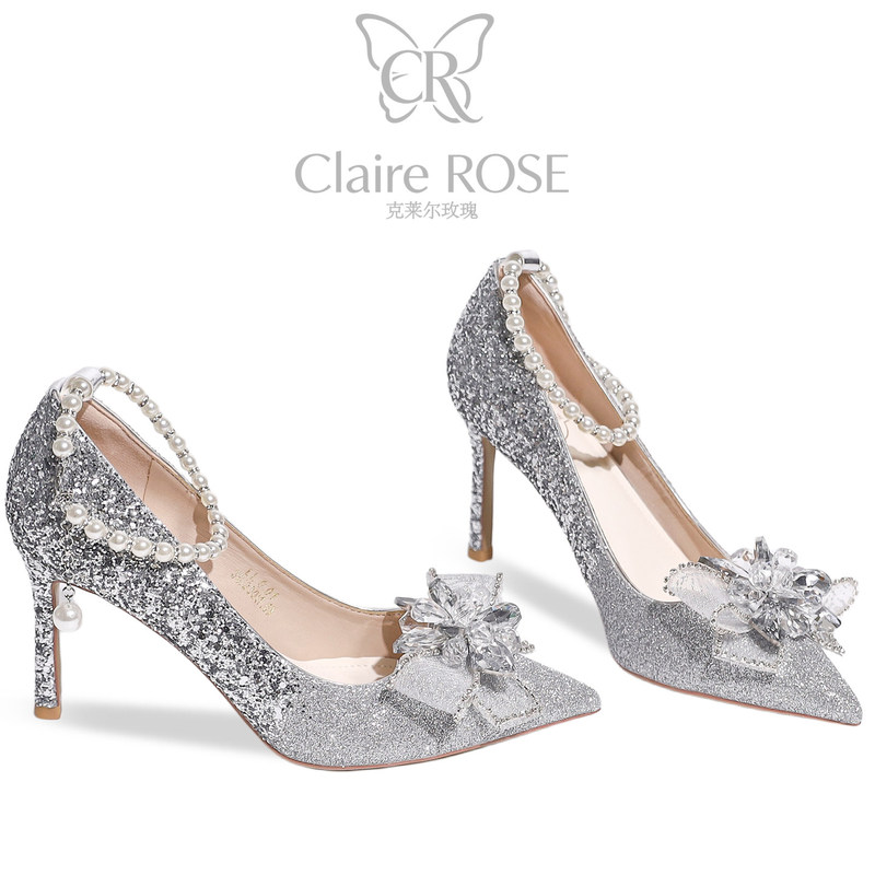 Claire Rose Princess Rose Gift Box High-Heeled Shoes Gift for Girls Coronation Gift Box Crystal Shoes Claire Rose Princess Rose Gift Box High-Heeled Shoes Gift for Girls Coronation Gift Box Crystal Shoes