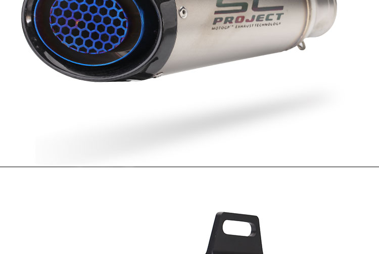 Xe máy sửa đổi ống xả vạn năng nhỏ ninja ninja phân khối lớn SC laser tiêu chuẩn một nửa màu xanh chiên đường ống xả xiên - Ống xả xe máy ống xả xe máy honda