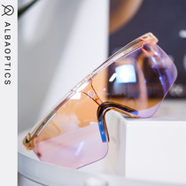 Delta crystal pink star purple cycling glasses outdoor running windproof anti-ultraviolet discoloration myopia sports glasses