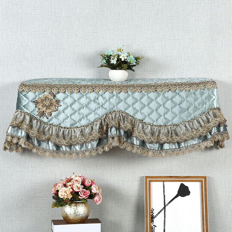 Hanging air conditioning hood new 1 5p European style upscale lace embroidery dust cover air conditioning hanging machine cover boot up not taken