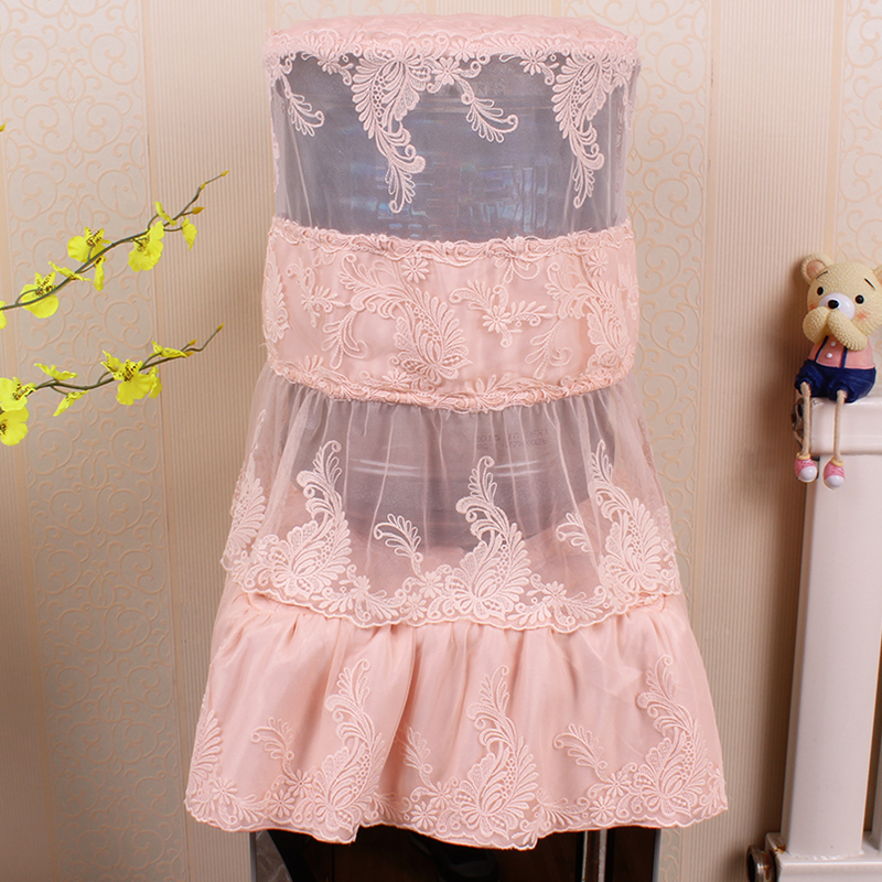 High-end court lace embroidery water dispenser cover Vertical water dispenser two-piece set of bucket water cover dust cover