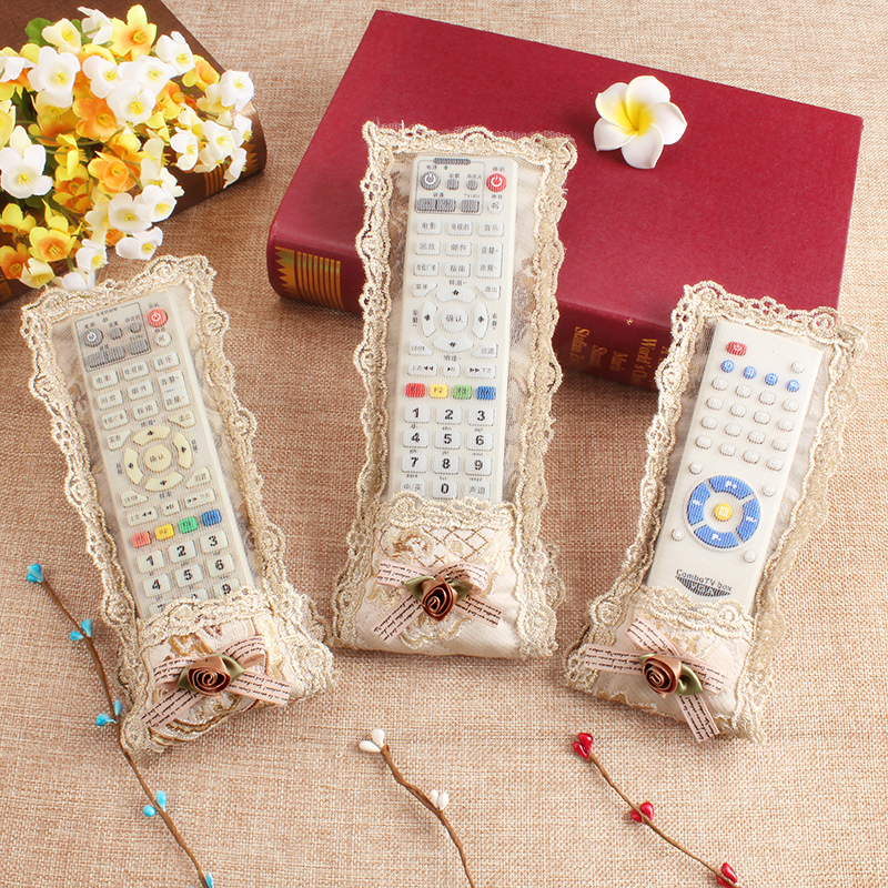Set-top box remote control protective sleeve upscale European style cloth art lace telecom TV air conditioning remote control dust cover