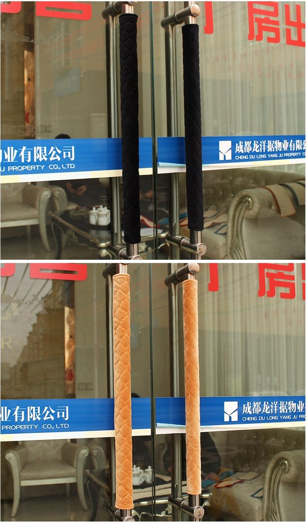 Hà Lan cửa kính cửa xử lý đơn vị dày nhung áo khoác vải bông che đôi mở găng tay bảo vệ cửa xử lý - Bảo vệ bụi áo trùm máy giặt cửa trước