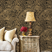 Southeast Asian personality Animals fur BAO WEN leather striped wallpaper leather furniture shop KTV TV wall paper Bar background wall