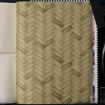 New Chinese simulation straw mat wallpaper bamboo rattan wallpaper bamboo mat straw woven tatami study Tea House sticker top