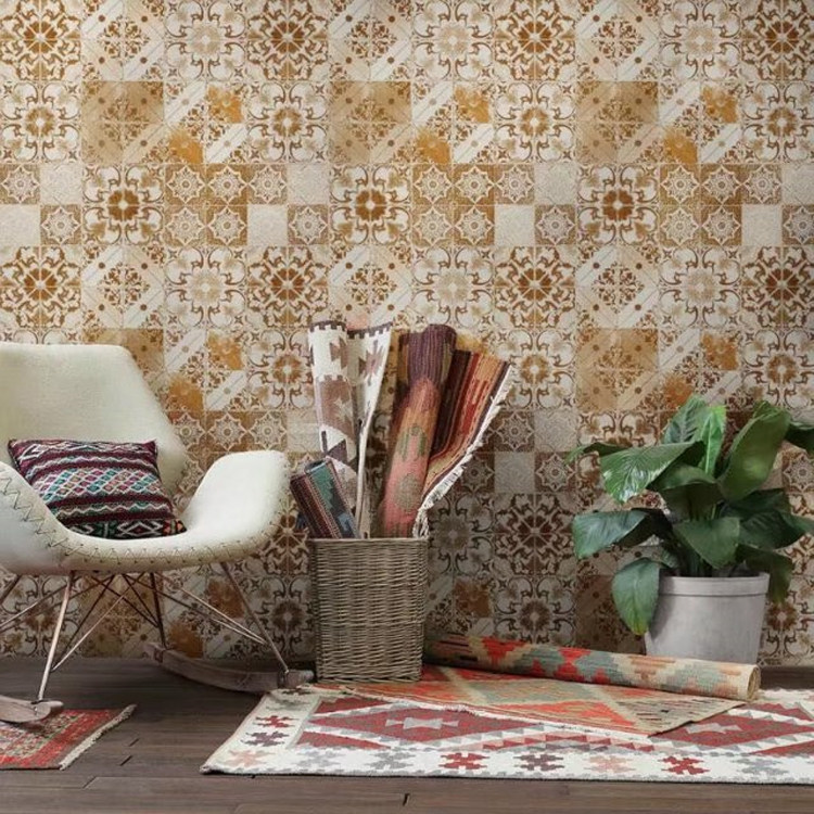 West Domain Minorities Style Wallpaper Exotic bohemian Ambience Wallpaper Personality shop Furnishing Wallpaper