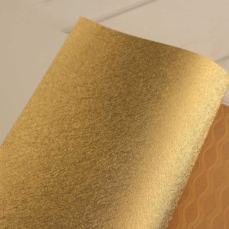 Gold foil wallpaper solid color brushed wallpaper silver mosaic mottled texture wallpaper vertical stripes curve background wall