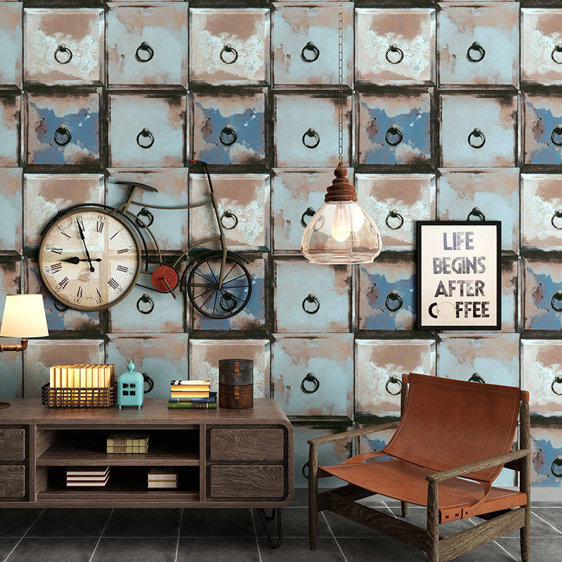 Retro Solid Personality Pattern Industrial Wind Doing Old Rust Wall Paper Café Bar Wallpaper Background Wall