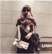 Winter lovely flow Su dual-use shawl scarf surrounding neck warm and thickened 100 hitch