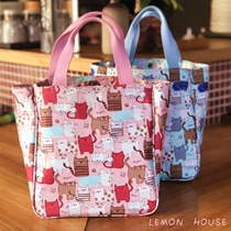 Japanese summer cute lunch box tote bag lunch bag student office worker with rice bag large capacity waterproof handbag