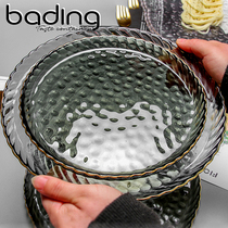 Nordic ins Phnom Penh Glass Plate Home Creative Fruit Dessert Salad Steak Plate