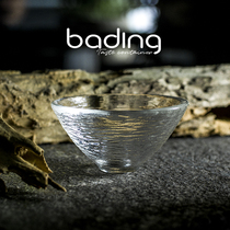 Japanese-style transparent glass bucket hat whole set of household tea table kung fu tea cup tea cup open small capacity bowl