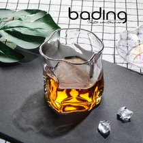 Creative thick Japanese gold-edged Crystal Glass glass goblet twist personalized Frosted Beer mug irregular foreign wine glass