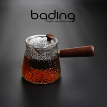 Origin of goods Wooden handmade teapot High Borosilicate glass tea maker side glass tea maker custom