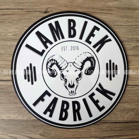 Original Lambiek Fabriek Lambiek Factory Ram Beer Merchandise Metal Decorative Painting Wall Hanging