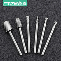 Woodworking electric wood carving root carving carving knife Core carving milling cutter Drill head grinding hollow carving tool set