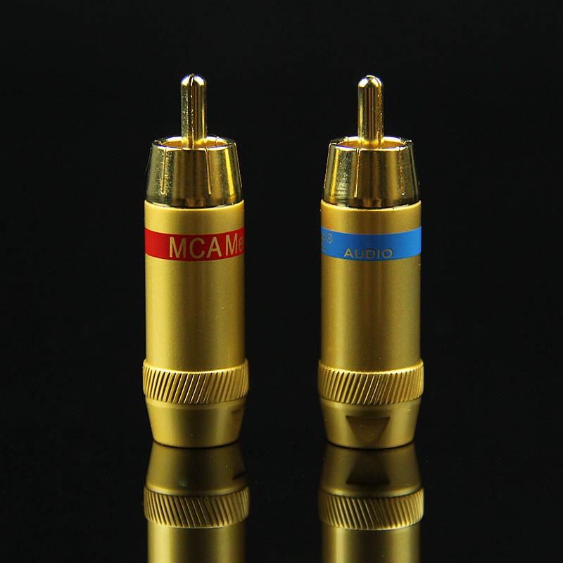 MCA meets RCA-103G-8 5MM gold plated RCA lotus head signal line RCA CD power amplifier joint