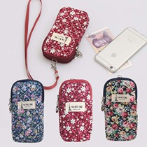Cotton cloth Art hanging neck Wrist Bag Elderly Mother-in-law Casual Sports Cell Phone Bag Zero Wallet Female Trumpet with a sling