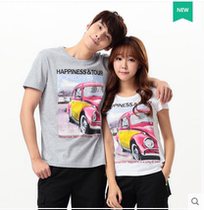 N a Nadia new summer men and women couples short-sleeved T-shirt car pattern round neck pure cotton T-shirt CI21811