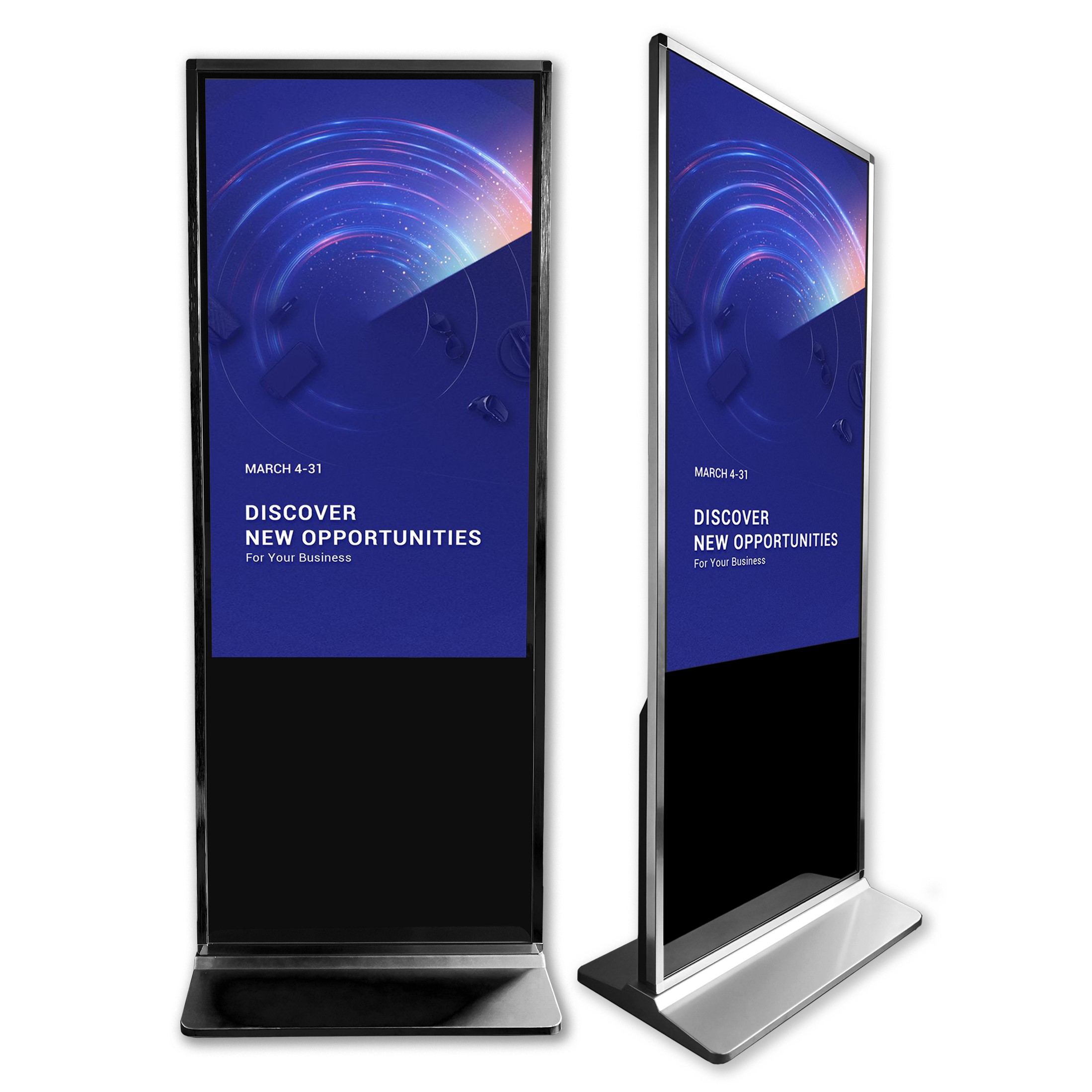 Vertical advertising player display HD touch Android network floor wall hanging machine 43 50 55 65 inches