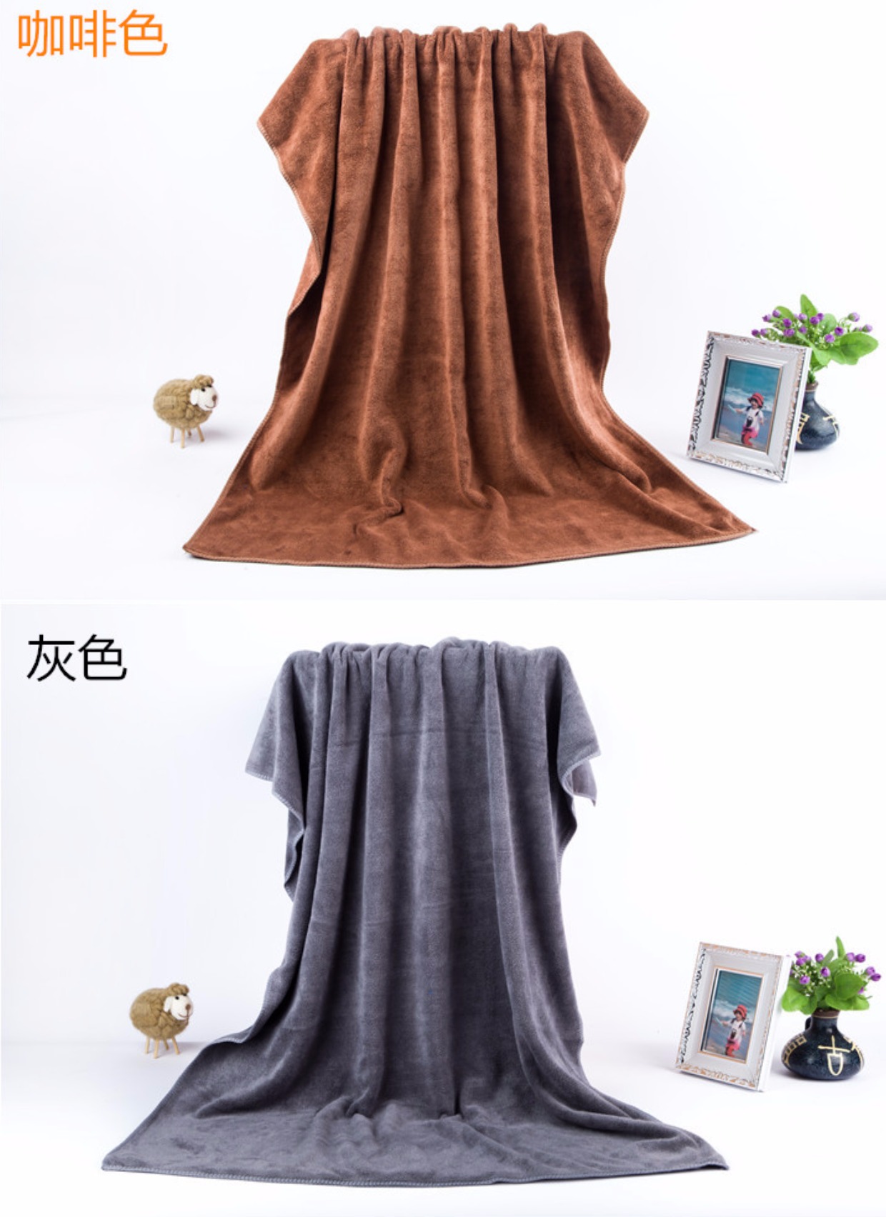 Khăn lau xe ô tô 80 * 180 khăn lau đặc biệt thêm lớn thấm nước dài thấm dày vải lanh xe lớn - Sản phẩm làm sạch xe dụng cụ vệ sinh xe ô tô