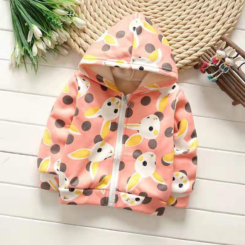 chàng trai áo khoác trẻ em Cardigan quần áo rocking nhung cô gái áo khoác hàng đầu bảo vệ bé quần áo triều trẻ em mùa xuân váy mùa xuân mùa xuân và mùa thu cho trẻ em