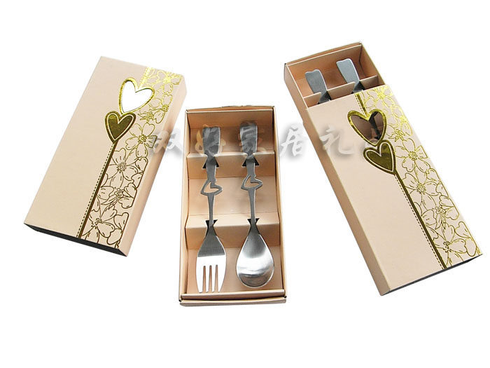 Advertising Promotion Small Gifts Han Style Suit Stainless Steel Cutlery Cutlery Heart-shaped Cutlery Small Gift Box Suit