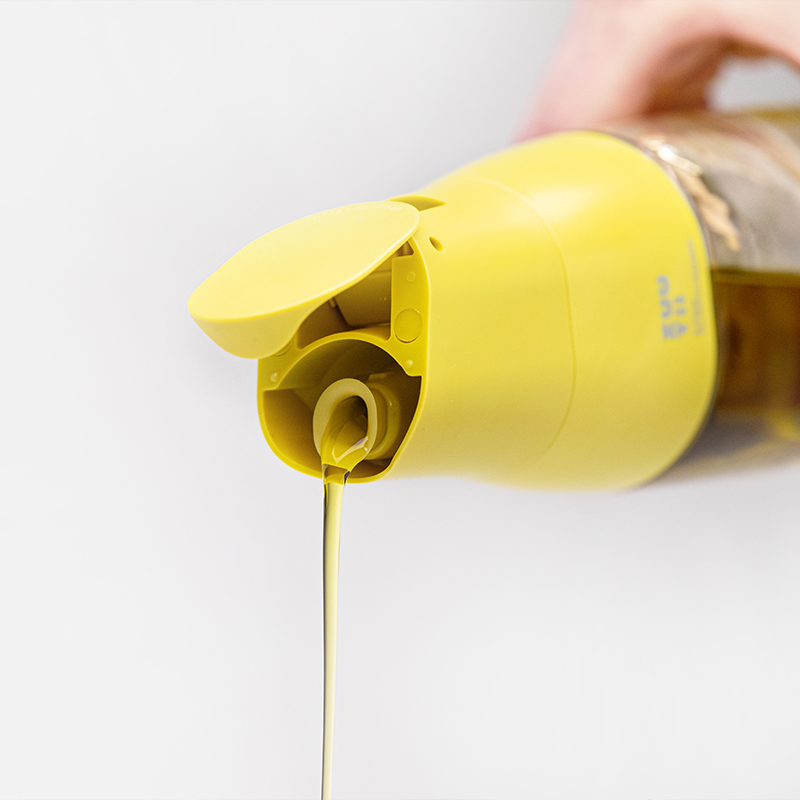 Zuutii Automatic open cap heat resistant drop-resistant glass flavored vinegar bottle sauce bottle can be dishwasher kitchen home
