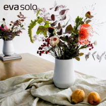 Danish eva solo nova series classical striped ceramic vase Nordic simple white porcelain flower real picture