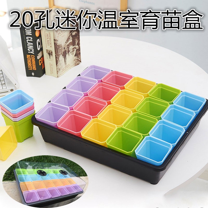 Nursery box Mini greenhouse Multi-meat braised with box lid Multi-meat leaf insertion basin rectangular with nursery Thickened Nursery Tray