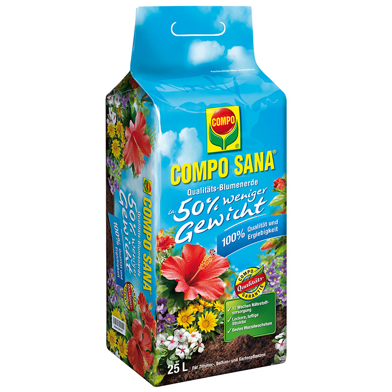 COMPO Germany imported general-purpose large bag of peat light home gardening potted planting nutrient soil 40L