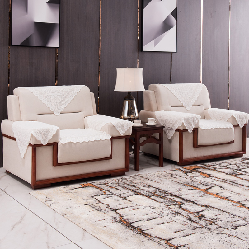 Conference guest sofa simple modern fabric business VIP reception office sofa coffee table combination