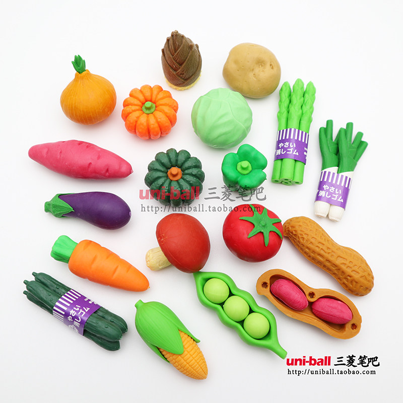 iwako eraser vegetable carrots Carrot Peanuts Corn Peas Mushroom Tomatoes Cucumber Emulation Model Toys 