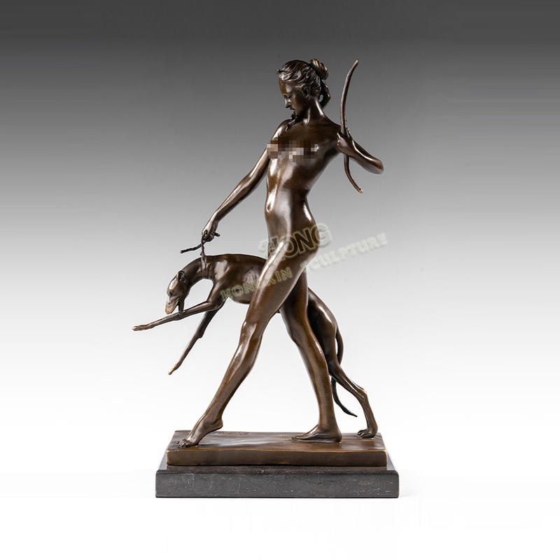 Copper Sculpture of the Goddess of Hunting Artemis Ep872 Greek Mythology Crafts European-Style Figure Desktop Ornament