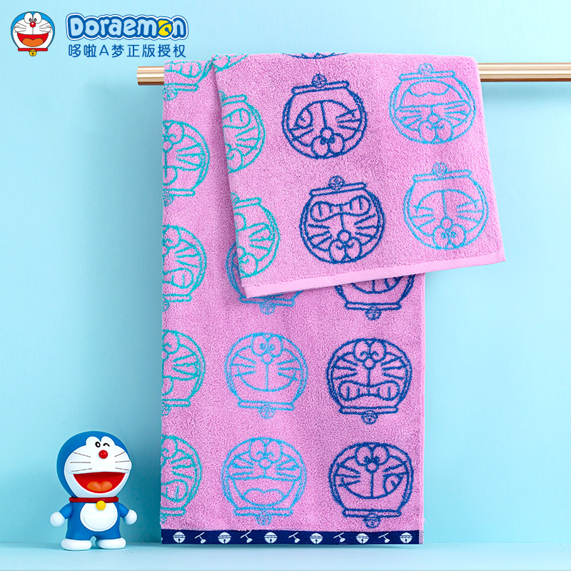 Japanese Nishikai Art Museum Doraemon Camera Pure Cotton Large Bath Towel Class a Absorbent Soft Large Towel for Adults