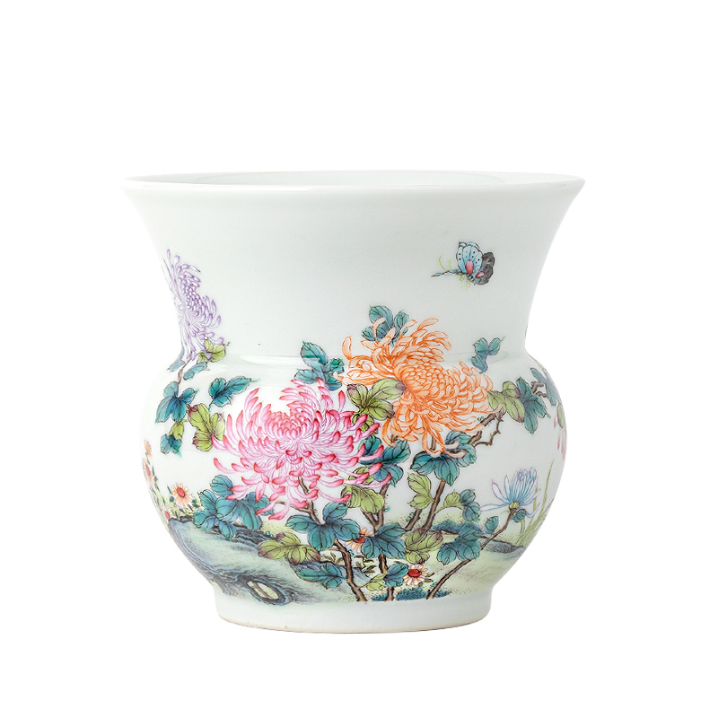 Jingdezhen ceramics all hand - made pastel by tea leaves dou small water built tea tea wash water, after the water fitting