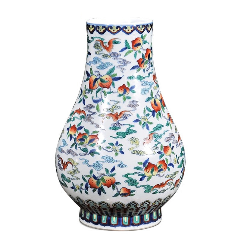 Jingdezhen ceramics imitation the qing yongzheng jubilee ShouFuLu Chinese bottle vase sitting room porch home furnishing articles