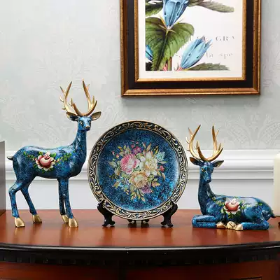 European living room wine cabinet TV cabinet porch ornaments American elk furnishings home decorations housewarming wedding gifts