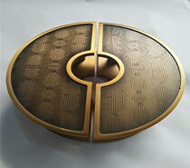 Antique safe buckle-shaped big handle Chinese round door handle with frameless wooden door glass handle hotel handle