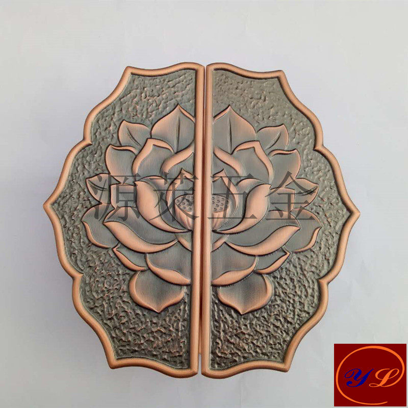 Chinese modern simple lotus handle Hotel wooden door Glass door handle Antique door handle Box door handle