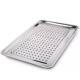 ຖາດສະແຕນເລດຮົ່ວໄຫຼ tray drain tray frying tray oil control tray steamed bun tray punched square tray with holes rectangular tray