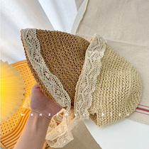 SASAs meatball sister foreign style fashionable ins female treasure summer beach sun hat sun hat grass woven breathable
