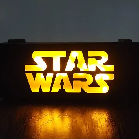 Star Wars Starwars Creative Lighting Solid Wood Light Box Led Light Home Decoration Night Light Atmosphere Light