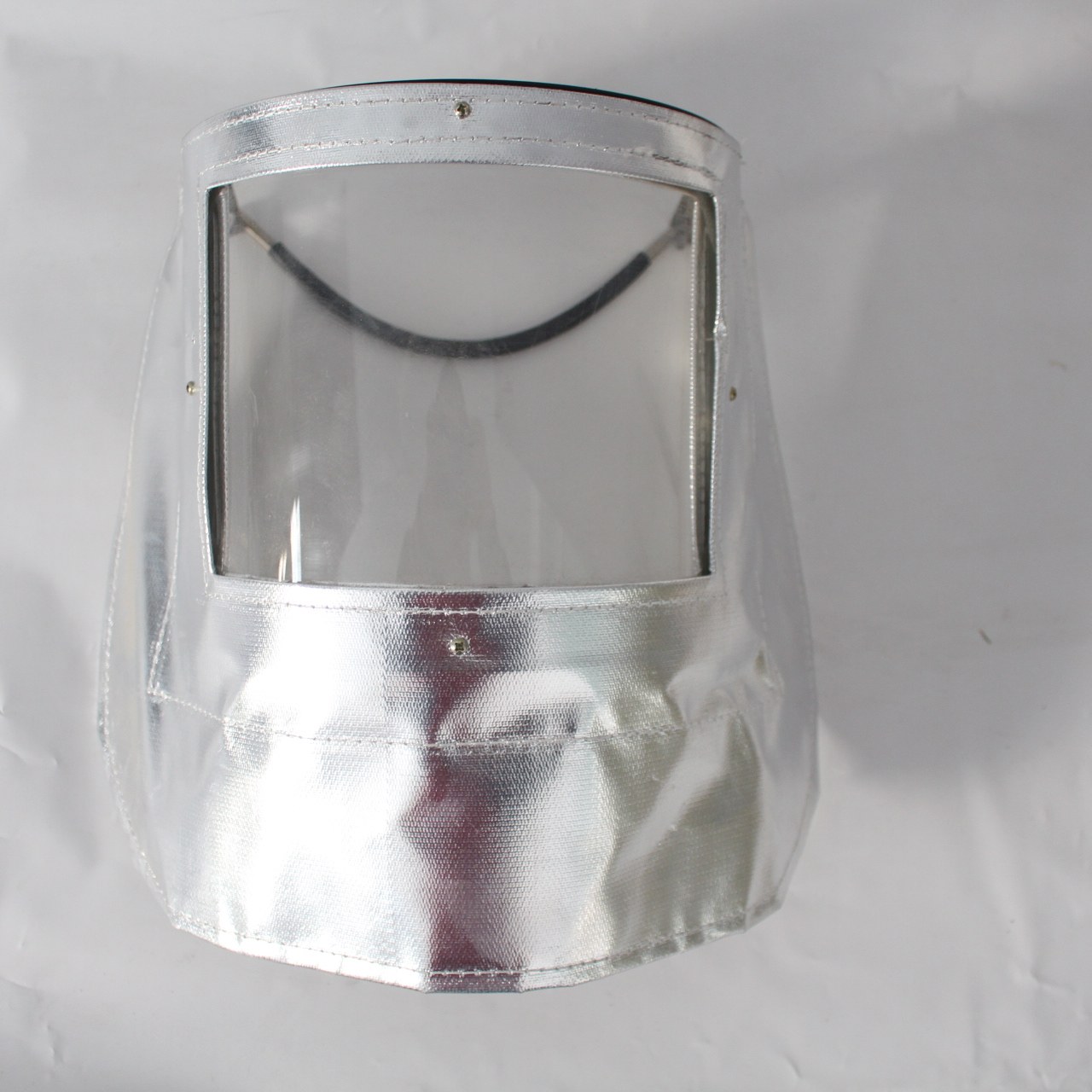 Fit safety helmet type aluminium foil high temperature resistant and heat insulation anti-splash head hood face mask face screen radiation protection mask